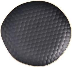 Ceramiczny talerz deserowy TEA TIME 16,5 × 15 cm, czarny