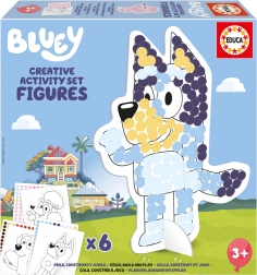 Kreatywny zestaw z szablonami Bluey
