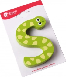 Drewniana litera S CLASSIC WORLD