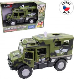 Samochód wojskowy z bateriami, światłami i dźwiękiem