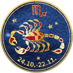 Curiosi okrągłe puzzle zodiak Skorpion 33 elementy