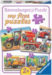 Ravensburger moje pierwsze puzzle Pojazdy 4w1 (2, 4, 6, 8 elementów)