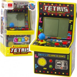 Mini gra zręcznościowa Tetris żółta retro