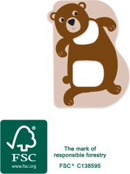 Mała Stopa drewniana litera B