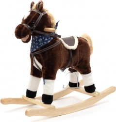Koń na biegunach z melodią i chustką Baby Mix