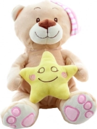 Pluszowy miś z gwiazdką różowy 23 cm