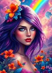 Puzzle Tęczowa dziewczyna 500 elementów od Alipson