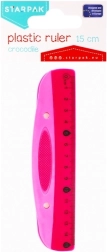 Różowa plastikowa linijka 15 cm