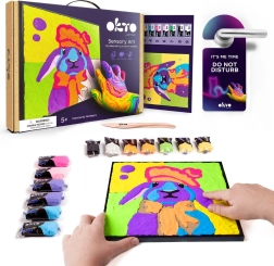 OKTO króliczek – zestaw plastyczny do malowania na płótnie 30 × 30 cm