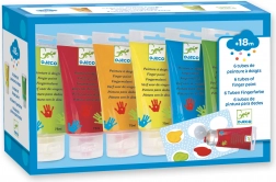 Farby do malowania palcami w tubkach Djeco