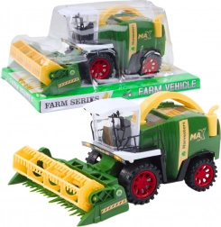 Dziecięcy kombajn z hederem – zielona maszyna rolnicza