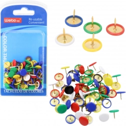 Zestaw kolorowych szpilek z płaską główką 90 szt.