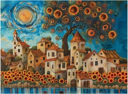 Puzzle Słoneczniki 1000 elementów