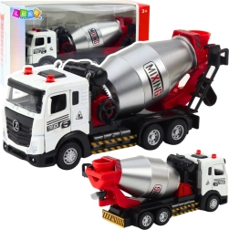 Dziecięca betoniarka ze światłami i dźwiękami, metalowa kabina i obrotowy bęben