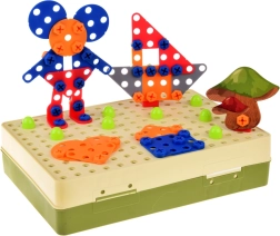 Wkręcany zestaw konstrukcyjny Dinozaury z wiertarką