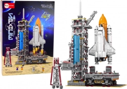 Klocki Kosmiczna stacja z rakietą i satelitami