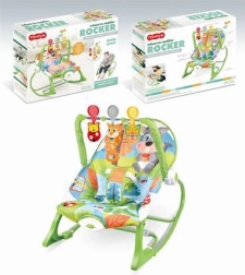 Leżaczki z wibracjami zielona wiewiórka