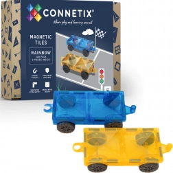 Connetix Rainbow Car Pack magnetyczne podwozia – 2 pojazdy