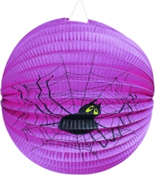 Lampion Halloween pająk 25 cm