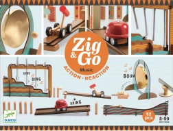 Drewniana kolejka Zig Go Muzyka 52 elementy Djeco