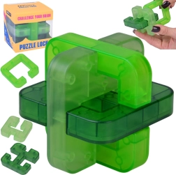 Logiczna łamigłówka 3D Puzzle Lock – zielona kostka