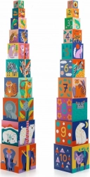 Wieża do układania z dzikimi zwierzętami DJECO