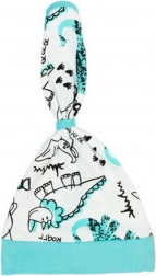 Niemowlęca bawełniana czapeczka–chustka NICOL Dinosaur