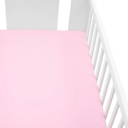 New Baby jersey prześcieradło do łóżeczka 120 × 60 cm różowe