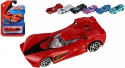 Sportowy samochodzik 8 cm na wolny bieg – metal i plastik, mix rodzajów