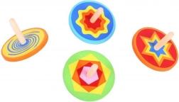 Drewniany kolorowy bączek Bigjigs Toys