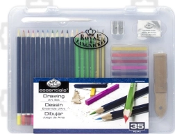 ROYAL & LANGNICKEL zestaw do rysowania w plastikowym pudełku, 35 elementów