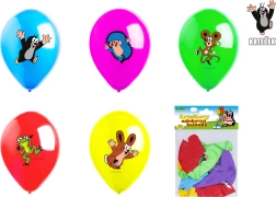 Nadmuchiwane baloniki Krecik i przyjaciele 30 cm, zestaw 5 szt.