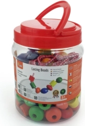 Nawlekanie drewnianych koralików