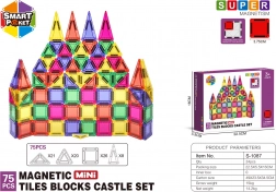 Kolorowa magnetyczna układanka konstrukcyjna 75 elementów