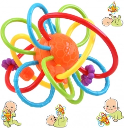 Sensoryczny gryzak dla niemowląt z grzechotką – Gryzak