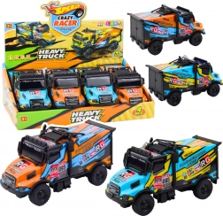 Auto terenowe z napędem, światłami i dźwiękami pomarańczowo-niebieskie