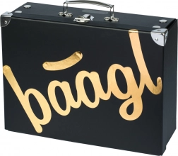 Składany szkolny kufer Gold z okuciami Baagl