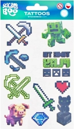 tymczasowe tatuaże Minecraft – zestaw 10 motywów