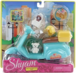 motocykl dla lalki z akcesoriami