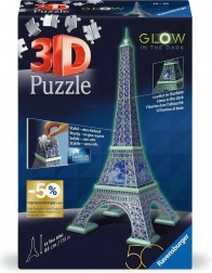 Świecące puzzle 3D Wieża Eiffla – 224 elementy RAVENSBURGER
