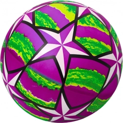 Fioletowa gumowa piłka ze świecącymi gwiazdkami 24 cm