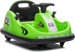 Dziecięcy elektryczny zielony samochód zderzakowy