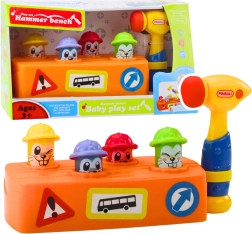 Interaktywne młoteczko ze świecącymi kretami – budowlana zabawa dla dzieci