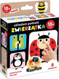 CzuCzu układanki połówki – zwierzątka puzzle 18m+