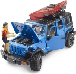 Bruder Jeep Wrangler Rubicon z kajakiem i figurką 1:16