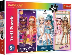 Puzzle 100 elementów Rainbow High – tęczowe lalki