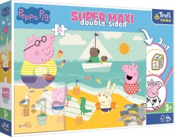 Dwustronne puzzle Świnka Peppa SUPER MAXI 24 elementy
