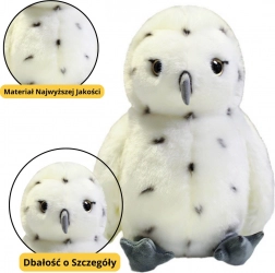 Biała pluszowa sowa 23 cm