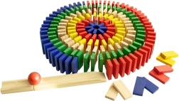 Drewniane kolorowe domino 400 elementów 2Kids Toys