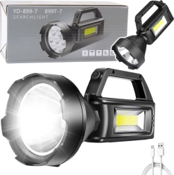 Przenośna lampa robocza LED z reflektorem COB, 4 tryby i powerbanką